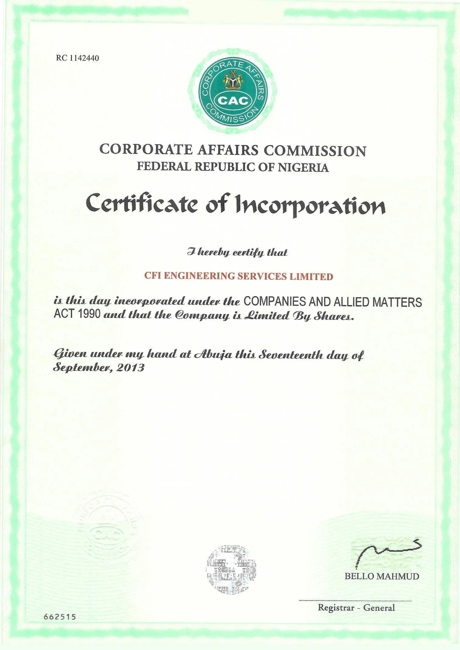 CAC Registration