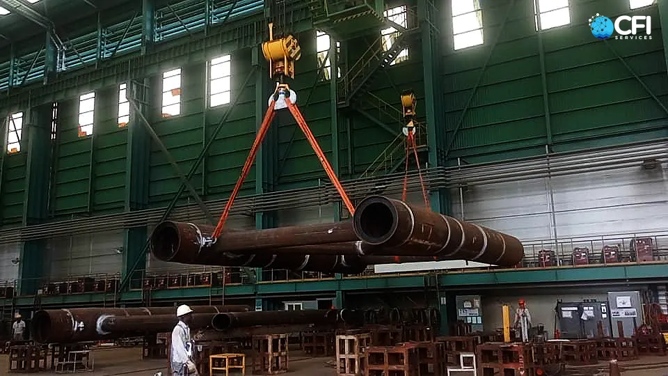 lifting a heavy construction section