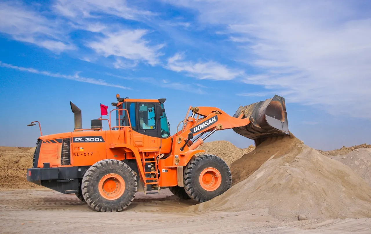 Engineering equipment on site